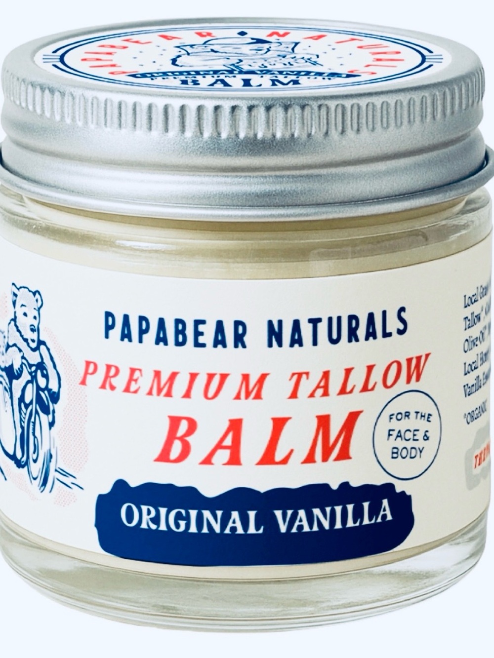 VANILLA ORGANIC Tallow Balm PREMIUM GRASS FED TALLOW MOISTURIZER NWB
